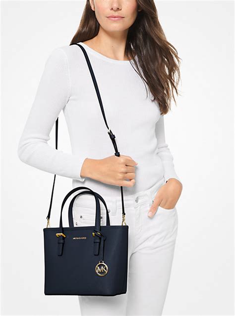 michael kors jet set travel extra-small saffiano leather tote bag|Jet Set Travel Small Saffiano Leather Top.